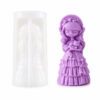 Molde De Silicona Niña Angelical Con Gatito Para Velas Yeso Resina Souvenirs