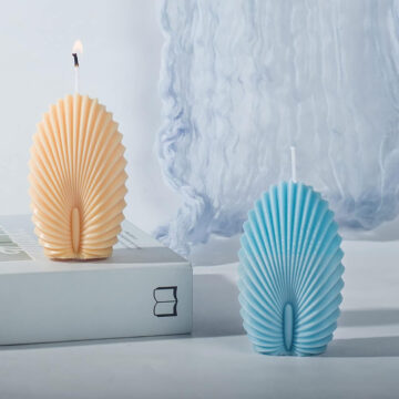 Molde De Silicona Ostra Rayada Alta Para Velas Jabones Yeso Resina - Imagen 2