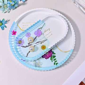 Molde De Silicona Para Bandeja Ovalada Resina Epoxi Yeso Porcelana Resina - Imagen 4