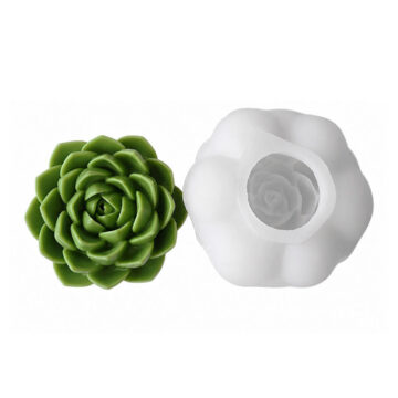 Molde De Silicona Para Manualidades Flor Suculenta Velas Jabones