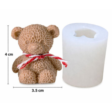 Molde De Silicona Para Manualidades Osito De Felpa Mini 4cm Resina - Imagen 5