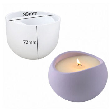 Molde De Silicona Para Manualidades Portavelas Elegante Resina Yeso - Imagen 5