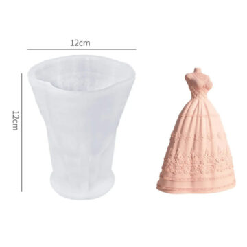 Molde De Silicona Para Manualidades Resina Yeso Vestido Con Detalles - Imagen 6