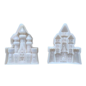 Molde De Silicona Castillo Para Resina Cera Jabon - Imagen 5