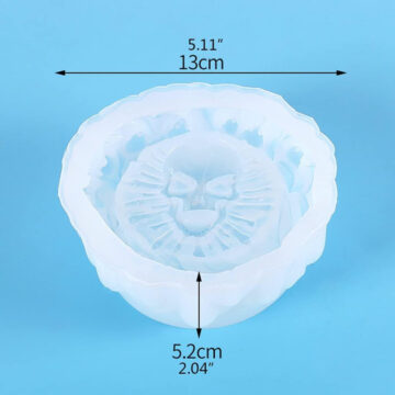 Molde De Silicona Para Resina Epoxi Cenicero Calavera 13cm - Imagen 5