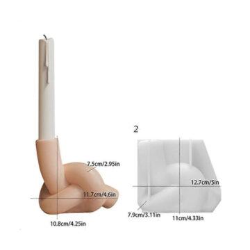 Molde De Silicona Para Resina Nudo Porta Vela - Imagen 6