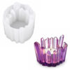 Molde De Silicona Para Resina Porta Velas De Cuarzo Cristales