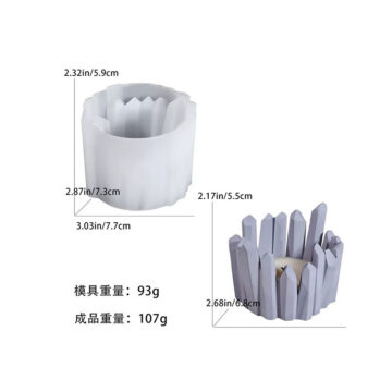 Molde De Silicona Para Resina Porta Velas De Cuarzo Cristales - Imagen 5