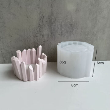 Molde De Silicona Para Resina Porta Velas De Cuarzo Cristales - Imagen 8
