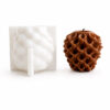 Molde De Silicona Para Velas Decorativas Diseño Ondulado 3D Resina Yeso