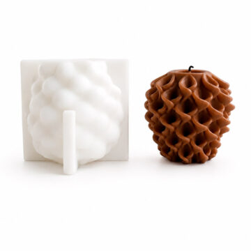Molde De Silicona Para Velas Decorativas Diseño Ondulado 3D Resina Yeso - Imagen 3