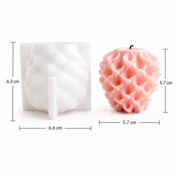 Molde De Silicona Para Velas Decorativas Diseño Ondulado 3D Resina Yeso - Imagen 5