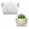 Molde De Silicona Para Yeso Cemento Maceta Vaso Elefante