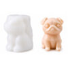 Molde De Silicona Perrito Pug Para Vela Jabon Resina Epoxi