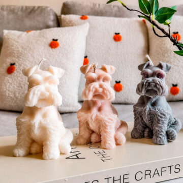Molde De Silicona Perrito Schnauzer Para Velas Jabón Yeso Resina - Imagen 2