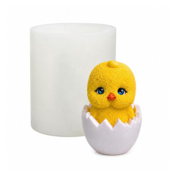 Molde De Silicona Pollito En Cascaron Para Velas Jabon Resina