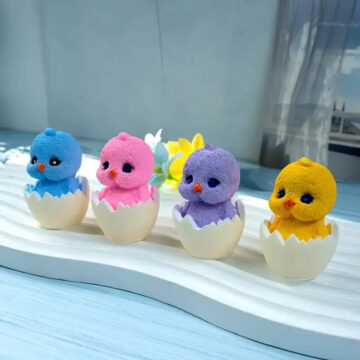 Molde De Silicona Pollito En Cascaron Para Velas Jabon Resina - Imagen 3