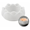 Molde De Silicona Portavela Flor De Loto Para Yeso Y Resina