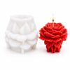Molde De Silicona Rosa Flor 3D Para Velas Artesanales 8cm