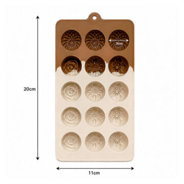 Molde De Silicona Rosas Girasoles 15 Cavidades Bombones Chocolate - Imagen 4