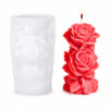 Molde De Silicona Vela doble Rosas 3D Para Velas Jabón Resina