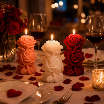 Molde De Silicona Vela doble Rosas 3D Para Velas Jabón Resina - Imagen 2