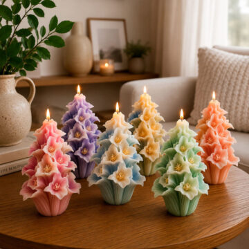 Molde De Silicona Vela Floral Lirios Decorativa 3D Para Velas Yeso Resina - Imagen 2