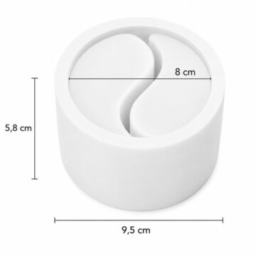 Molde De Silicona Yin Yang Para Velas Macetas Cemento Y Resina - Imagen 3