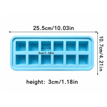 Molde De Silicona 12 Dados Cuadrados Para Jabon Velas Resina - Imagen 4