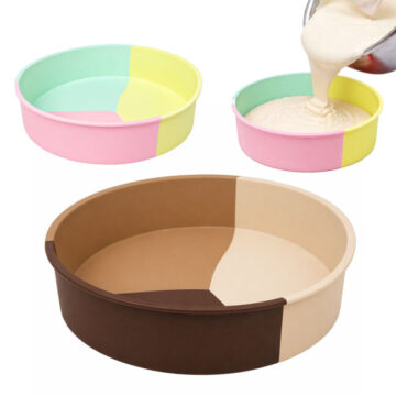 Molde Para Tortas De Silicona 25cm Tortera Fija Tricolor