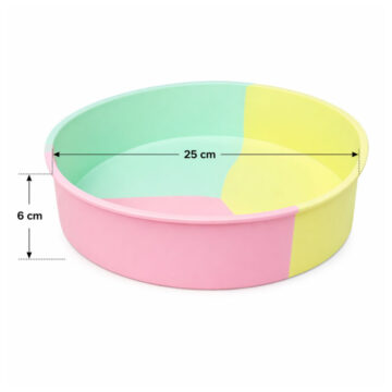 Molde Para Tortas De Silicona 25cm Tortera Fija Tricolor - Imagen 2