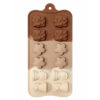 Molde Silicona En Forma De Regalo Estrella Campana 12 Bombones Chocolate