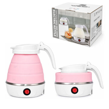 Pava Electrica Jarra De Silicona Plegable 600ml Calentador 220v 600w