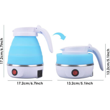 Pava Electrica Jarra De Silicona Plegable 600ml Calentador 220v 600w - Imagen 4