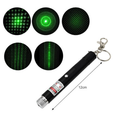 Puntero Laser Recgarble Por USB Luz Verde 5 Filtros - Imagen 2