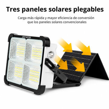 Reflector Solar LED Portátil Recargable USB 240 LEDs Camping Emergencia - Imagen 2