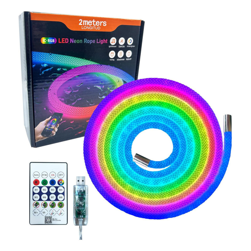 Soga LED RGB 5 Metros USB Aplicacion Y Control Remoto