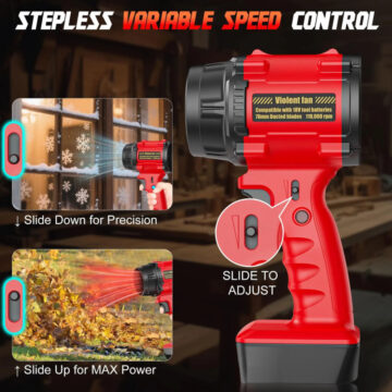 Soplador De Alta Potencia 110000 Rpm Inalambrico Bateria 18v - Imagen 4