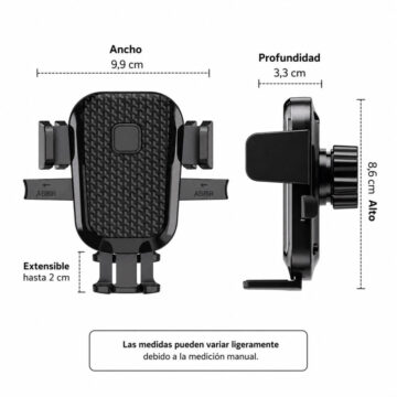 Soporte Celular Auto Rejilla Universal 360° Ajustable Bloqueo Automático - Imagen 6