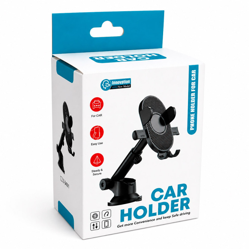 Soporte Celular Auto Universal Con Ventosa Ajustable 360° Antivibración - Imagen 2