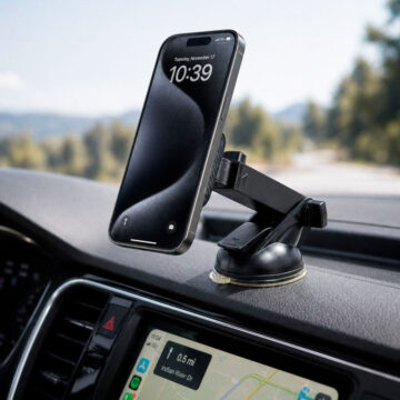 Soporte Magnético Para Celular Auto Con Ventosa Ajustable 360° - Imagen 3