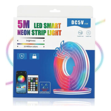 Tira LED De Neon RGB 5 Metros USB Aplicacion Y Control Remoto
