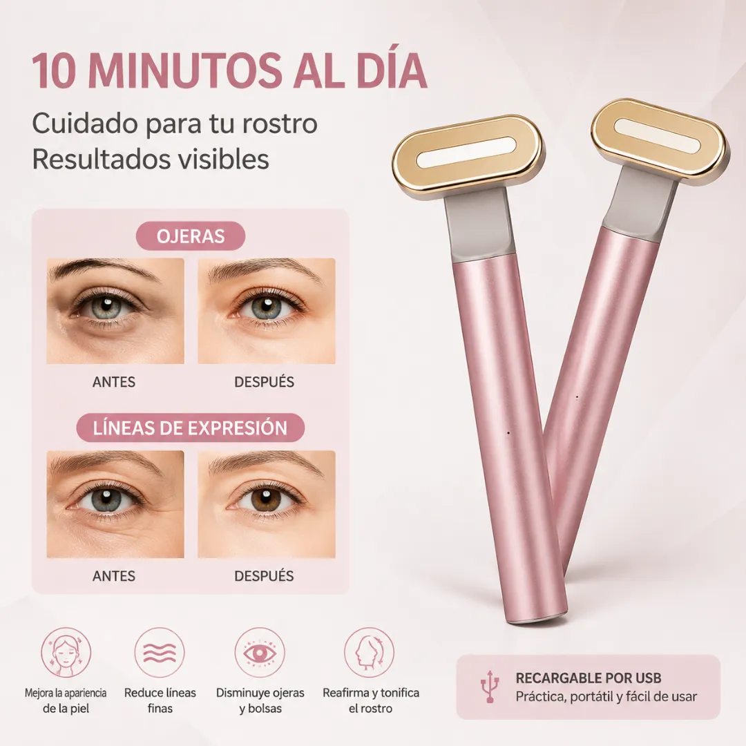 Varita Facial con Luz Roja Recargable - Imagen 5