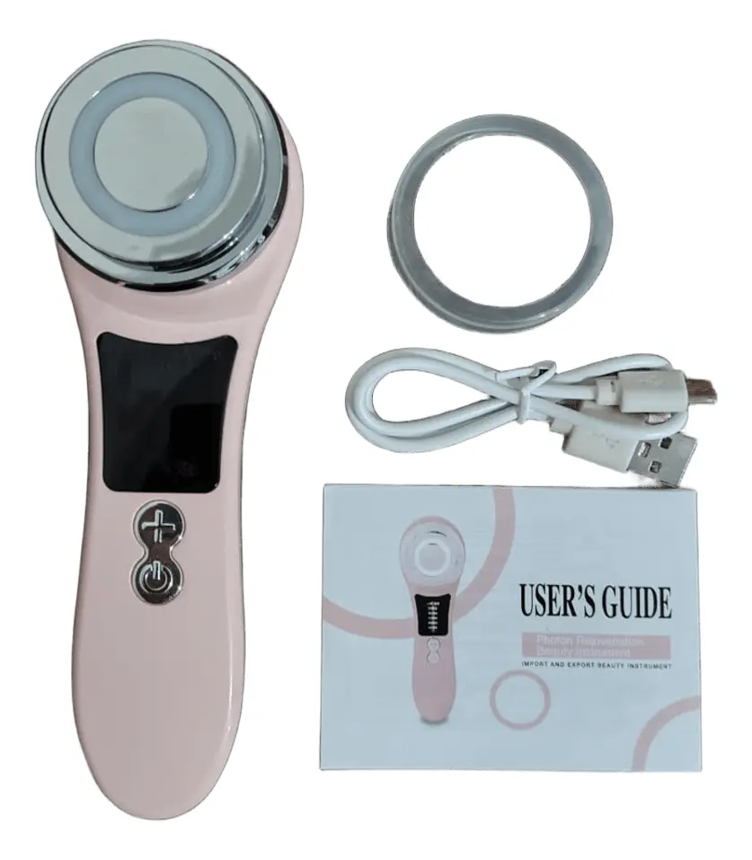 Masajeador Facial Ultrasónico con Luz LED y Calor MGE-05 - Imagen 3