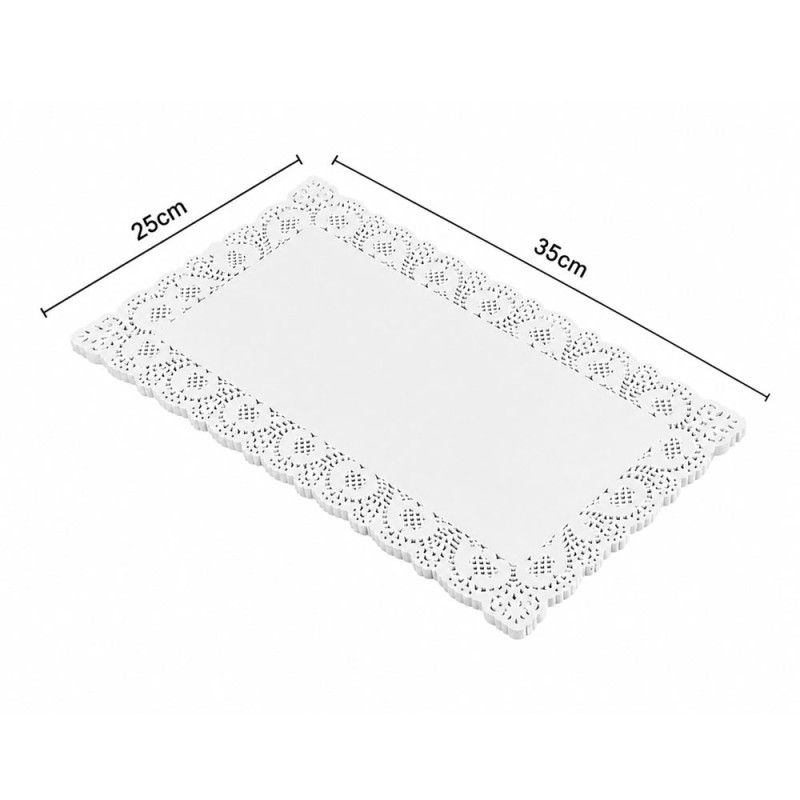 Blondas De Papel Rectangular 25x35cm Caladas Pack x100 - Imagen 4