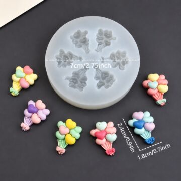 Alternative view of Molde De Silicona Ramos De Corazones Para Resina Velas Yeso