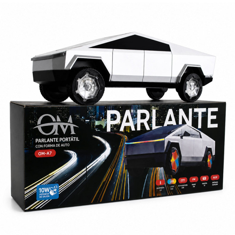 Parlante Bluetooth 10W RGB Cyber Truck