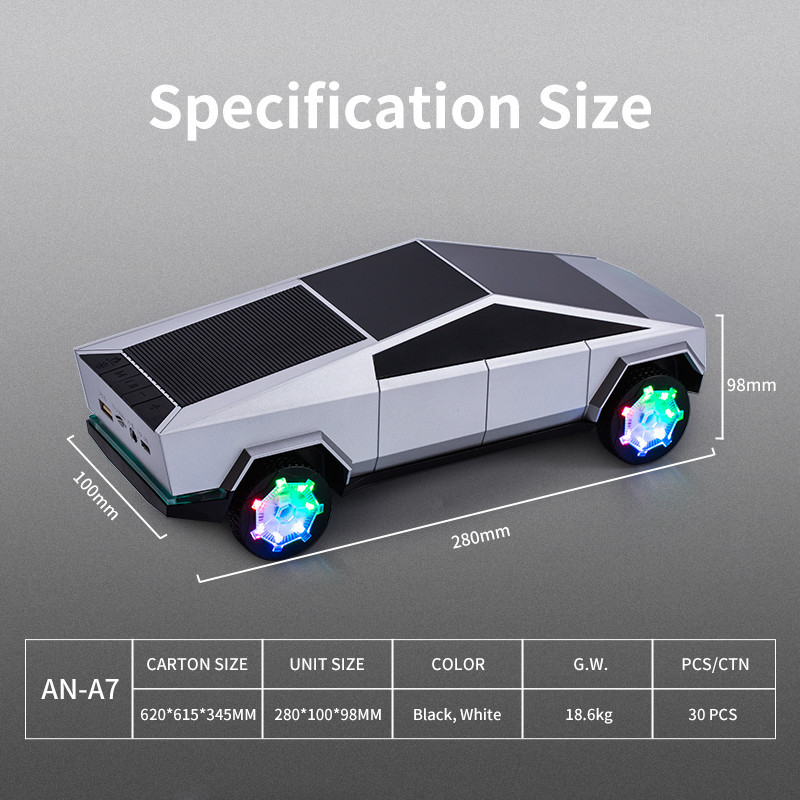 Parlante Bluetooth 10W RGB Cyber Truck - Imagen 3