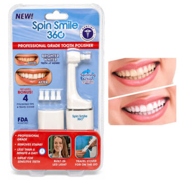 Pulidor Dental De Grado Spin Smile 360 Blanquedor Portatil